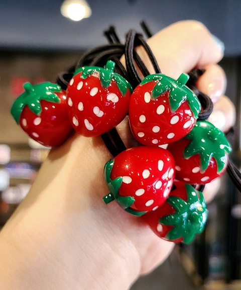 Strawberry Charm Hair Tie