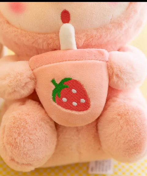 Strawberry Piggy Bunny Stuffed Animal Plush