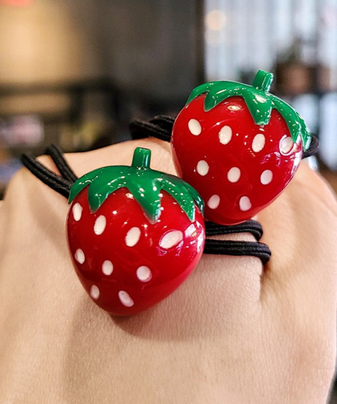 Strawberry Charm Hair Tie