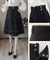 Stitch Midi A-line Skirt