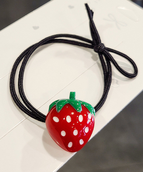 Strawberry Charm Hair Tie