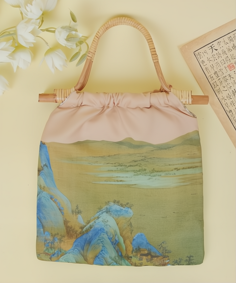 Abstract Mountain Paintings Hand Bag