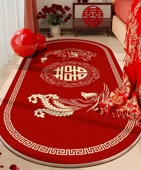 Traditional Happy Wedding Rug