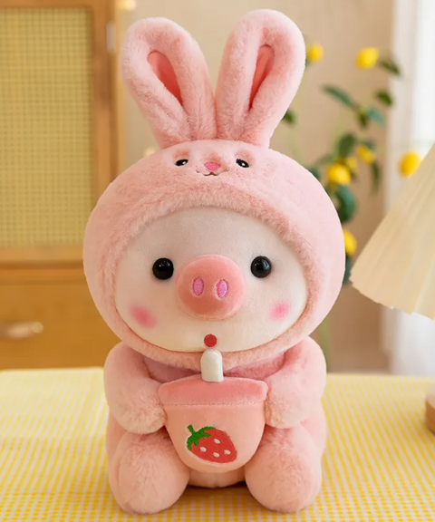 Strawberry Piggy Bunny Stuffed Animal Plush