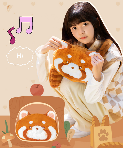 Red Panda Plush Shoulder Bag