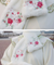 Bunny Floral Embroidery Plush Scarf