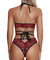 Lace Mesh Halter Lingerie Set with Wireless Bra and Panty