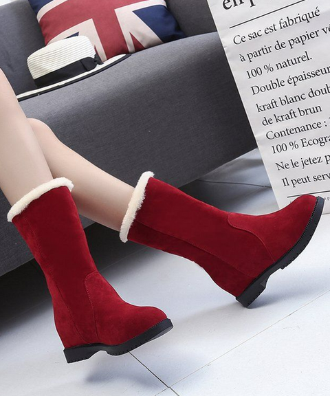 Christmas Elf Fleece Ankle Boots