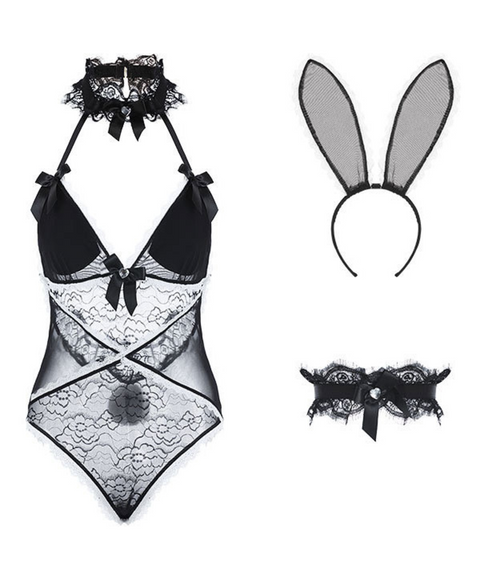Sexy Bunny Lace Lingerie Set