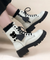 Meanie Bear Lace Up Leather Ankle Boots