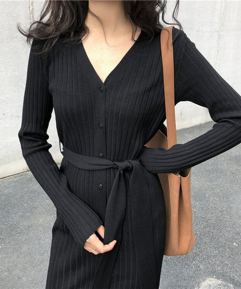 Ribbed Knit Dress