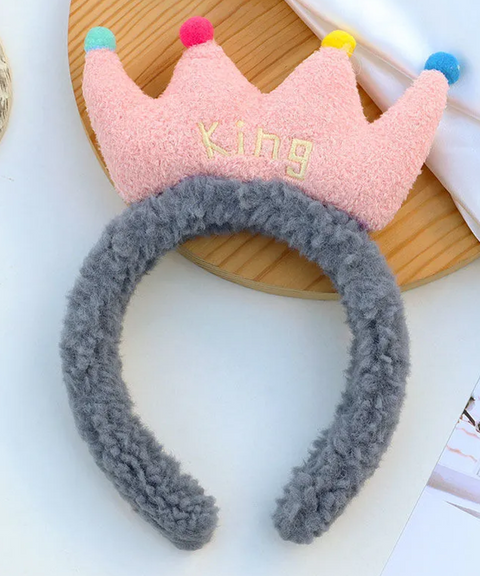 King Crown Fluffy Headband