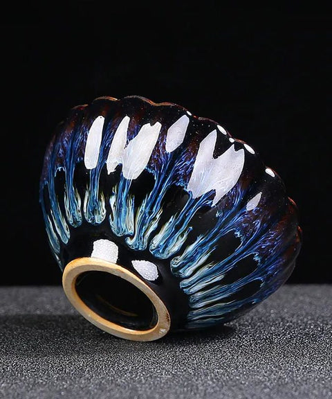 Golden Peacock Glazed Tea Cup