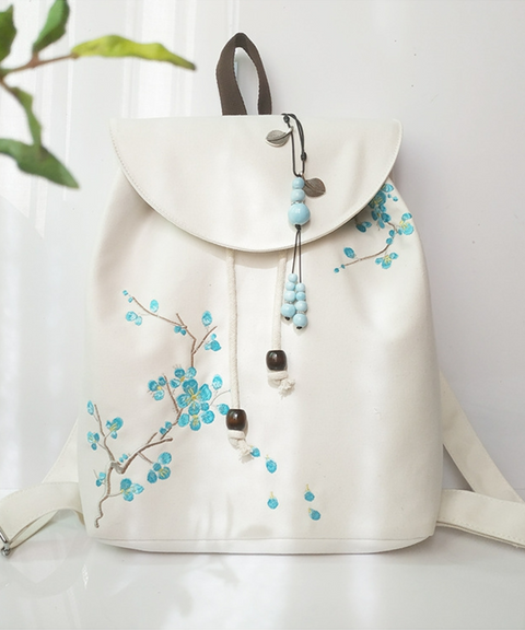 Vintage Flower Embroidery Backpack