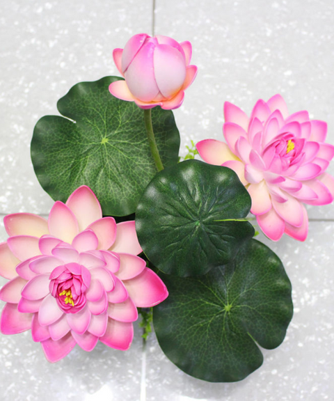 Lotus Blossom Glazed Ceramic Vases