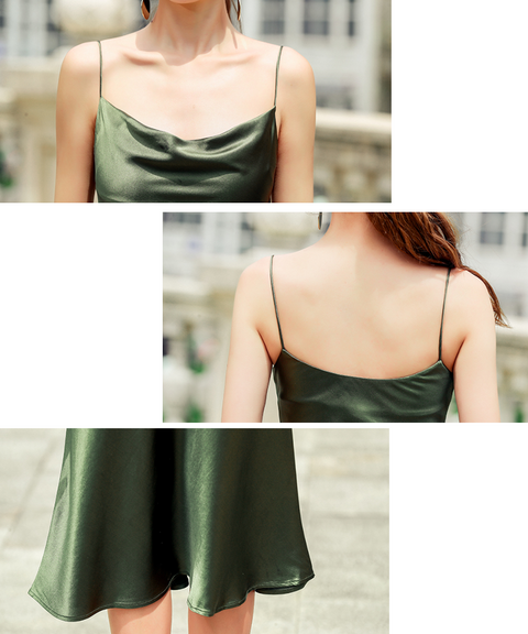 Classic Elegance Satin Slip Dress