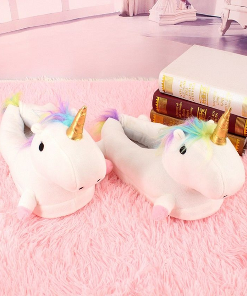 Unicorn Plush Slippers