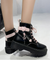 Black & Pink Heart Lace Up Combat Boot