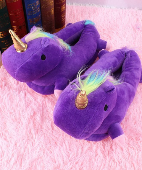 Unicorn Plush Slippers