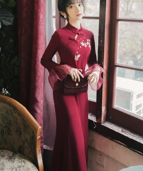 Cheongsam Sweater Dress