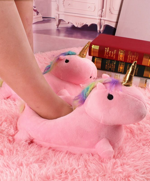 Unicorn Plush Slippers