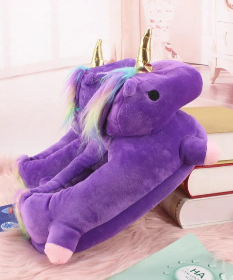 Unicorn Plush Slippers