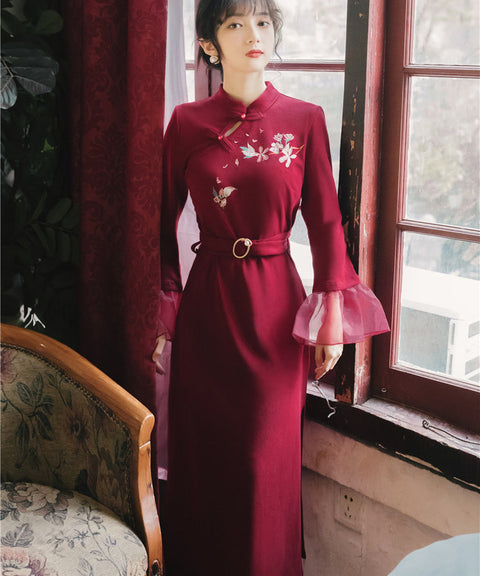 Cheongsam Sweater Dress