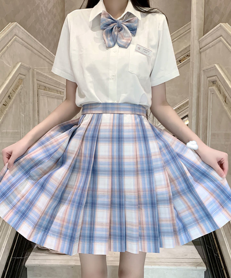 Kyouko Pastel Blue JK Skirt Set– Peanut Butter