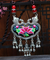 Miao Silver Pendant Necklace with Antique Floral Embroidery