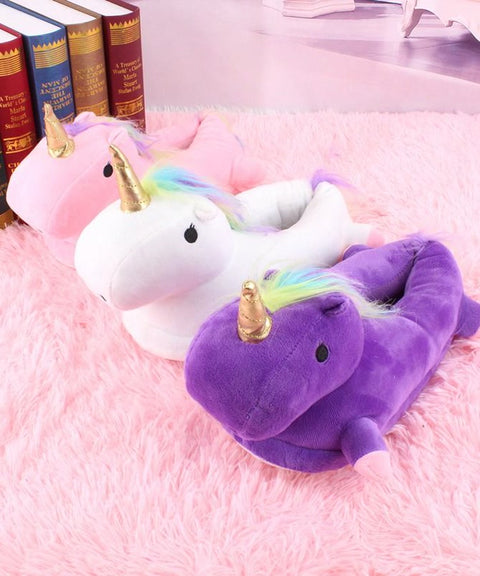 Unicorn Plush Slippers