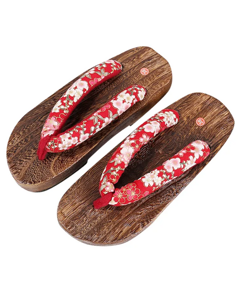 Cherry Blossom Japanese Wooden Geta Sandals