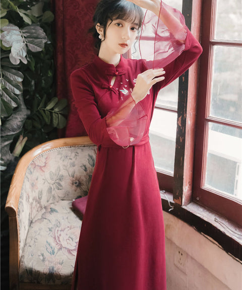 Cheongsam Sweater Dress