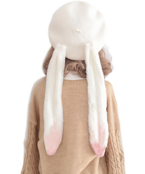 Floppy Bunny Ears Woolen Beanie Hat