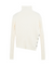 Ribbed Side Clasp Turtleneck Sweater