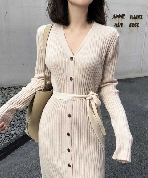 Ribbed Knit Dress