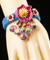 Oriental Floral Bracelet with Bell Charms