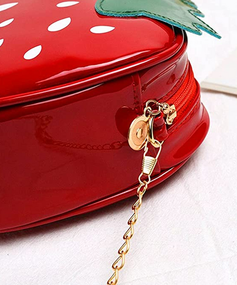 Strawberry PU Leather Crossbody Bag