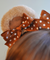 Teddy Bear Plush Headband with Polka Dot Bowknots