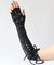 Lace Up Stretch Fingerless Gloves