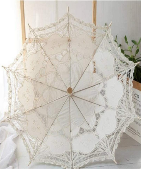 Embroidery Lace Parasol Umbrella