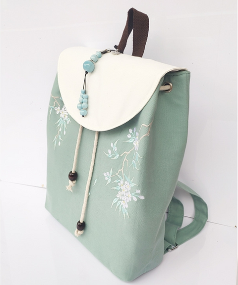 Vintage Flower Embroidery Backpack