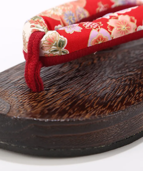 Cherry Blossom Japanese Wooden Geta Sandals