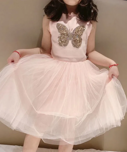 Sequin Butterfly Tutu Kids Dress