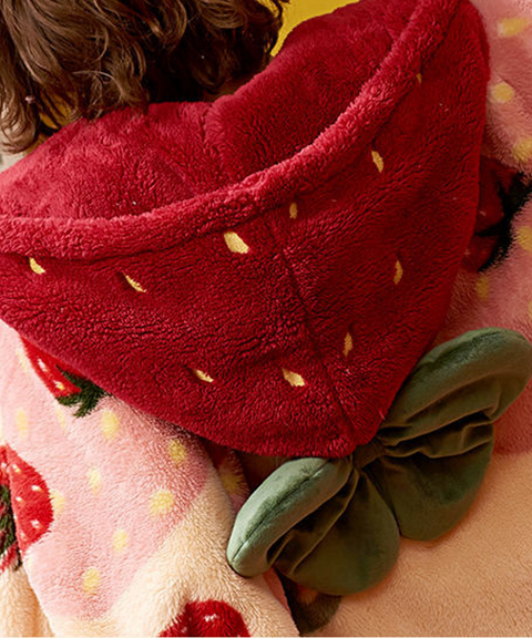 Strawberry Mochi Plush Robe