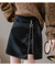 Super Star Leather A-Line Skirt