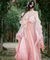 Vision in Pink Embroidered Gradient Maxi Gown Set