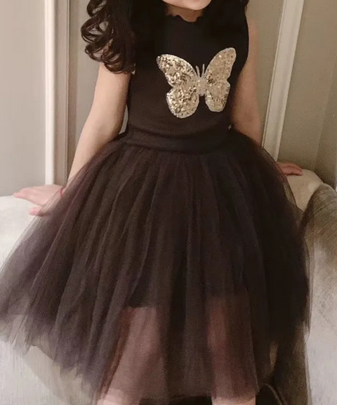 Sequin Butterfly Tutu Kids Dress