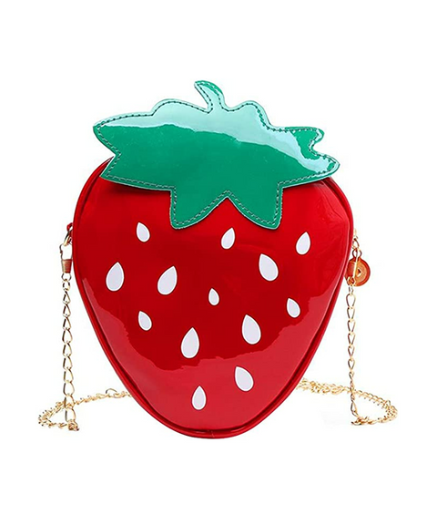 Strawberry PU Leather Crossbody Bag