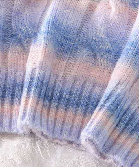 Ombre Crewneck Knit Sweater