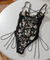 Romantic Floral Embroidered Sheer Lace Bodysuit